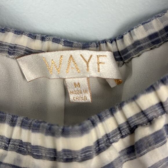 Wayf medium tiered sleeve gingham check off shoulder top - Picture 3 of 9